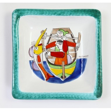 Piatto Quadrato Folk Pescatore PQFK-6 Piatto Quadrato Folk Pescatore PQFK-6
